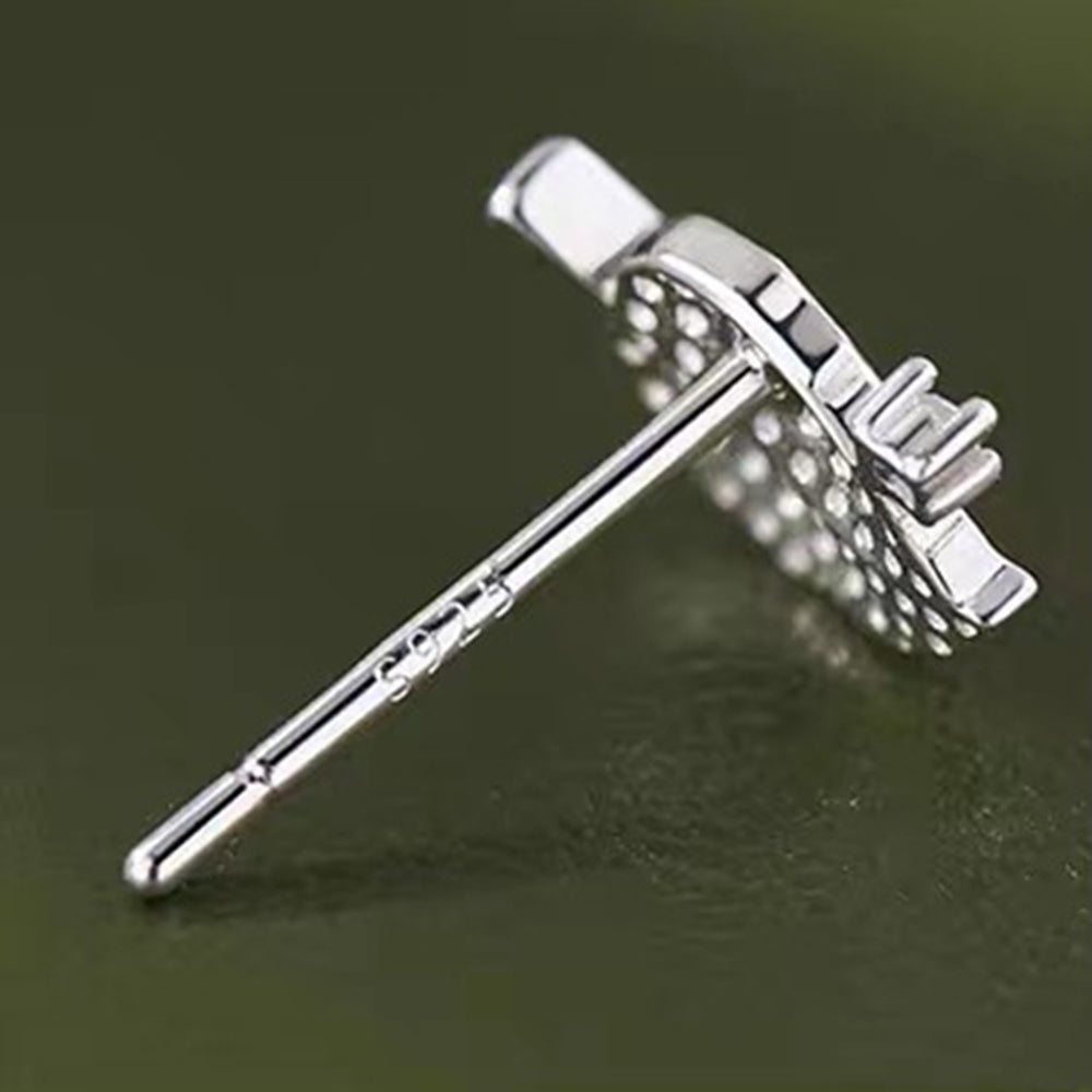 S925 Sterling Silver Leaf Earrings Light Luxury Women's Earrings