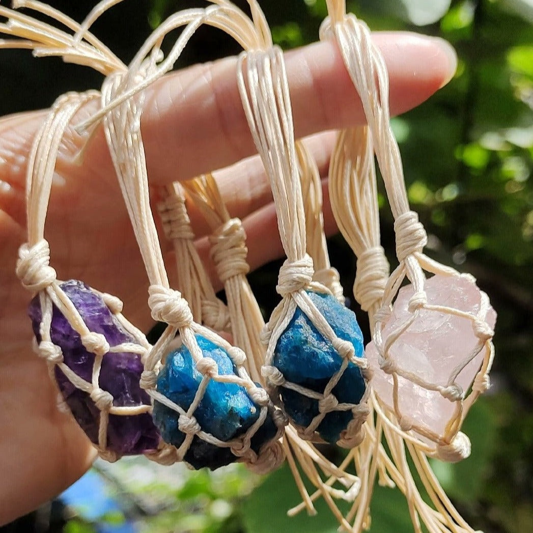 Natural Stone Rough Gem Braided Bracelet Adjustable Bracelet Jewelry