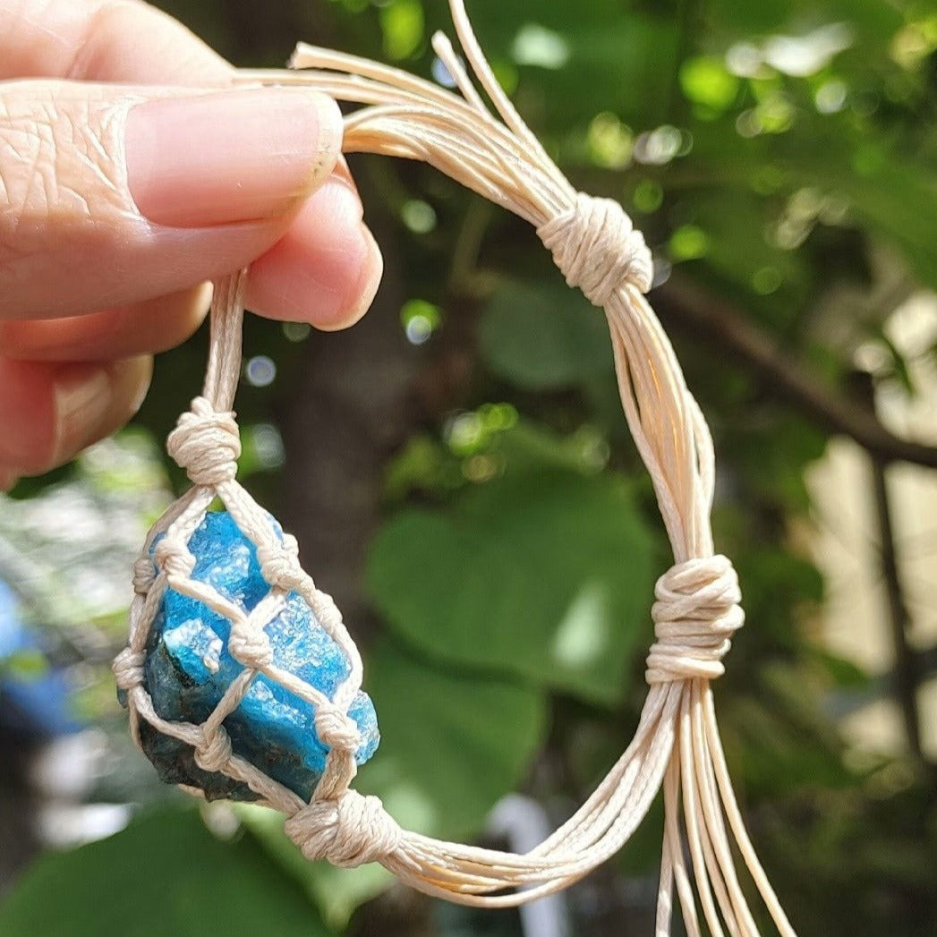 Natural Stone Rough Gem Braided Bracelet Adjustable Bracelet Jewelry