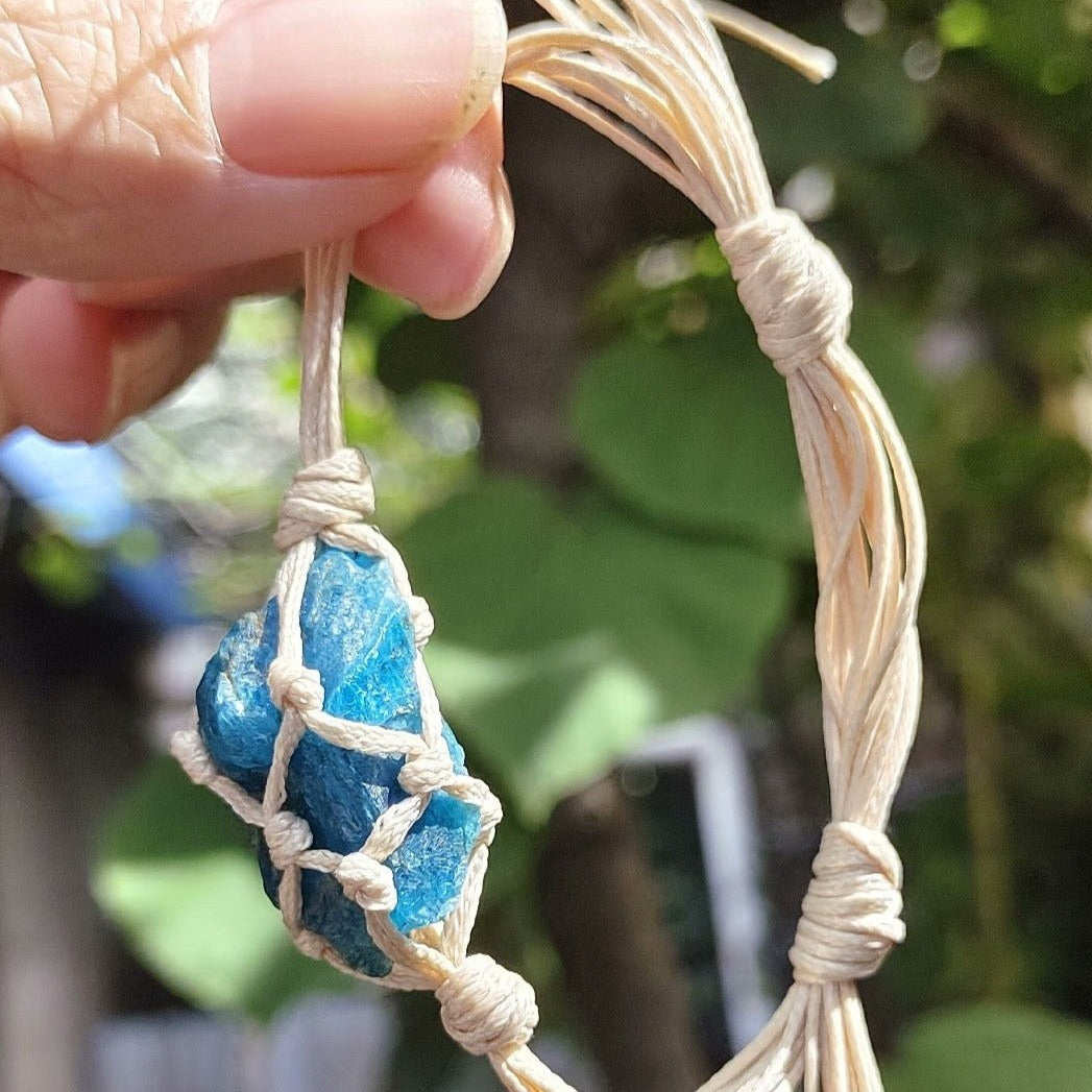 Natural Stone Rough Gem Braided Bracelet Adjustable Bracelet Jewelry
